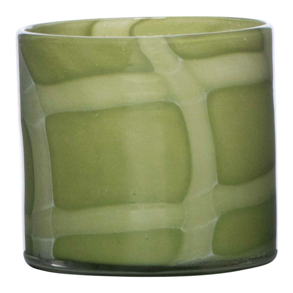 Teelichthalter ASTRA SOLID in grün aus Glas