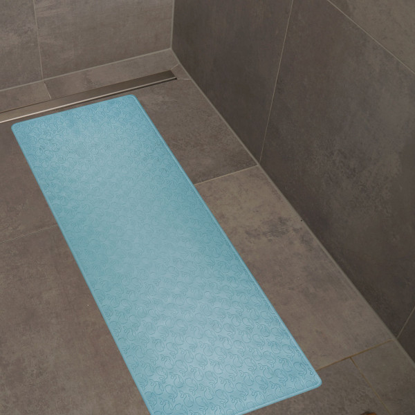 Badewannenmatte MYHAPPYBATH in blau aus Kunststoff