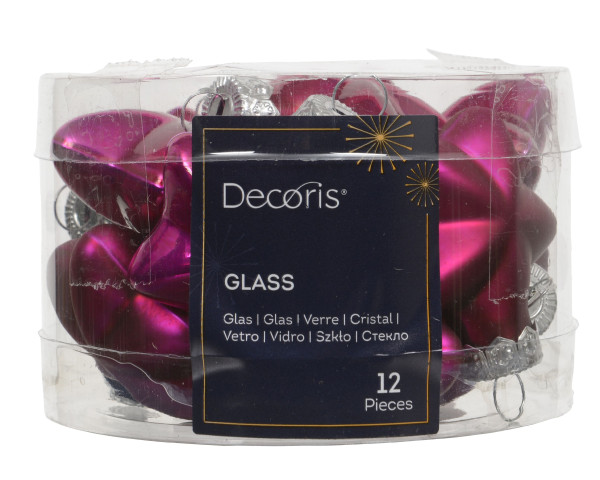 Weihnachtskugel-Box Sterne FESTLICH ROSA in pink aus Glas