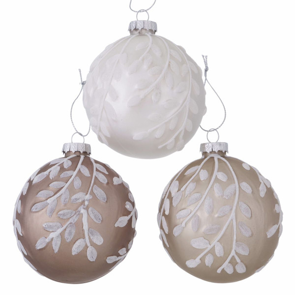 Weihnachtskugel BLATEA in mehrfarbig aus Glas