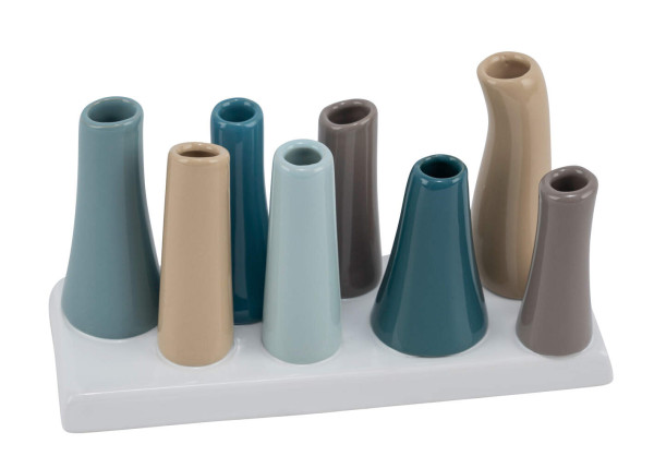 Vasen Arrangement in beige aus Stein