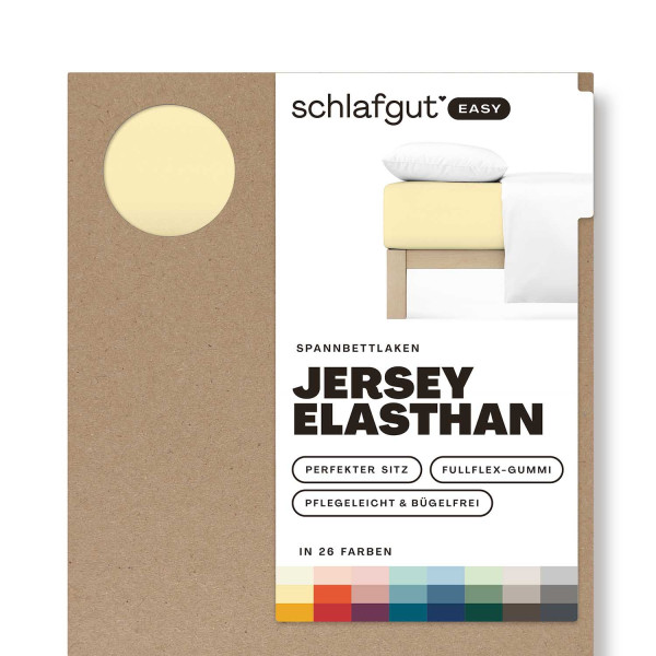 Spannbettlaken EASY Jersey in gelb aus Mischgewebe