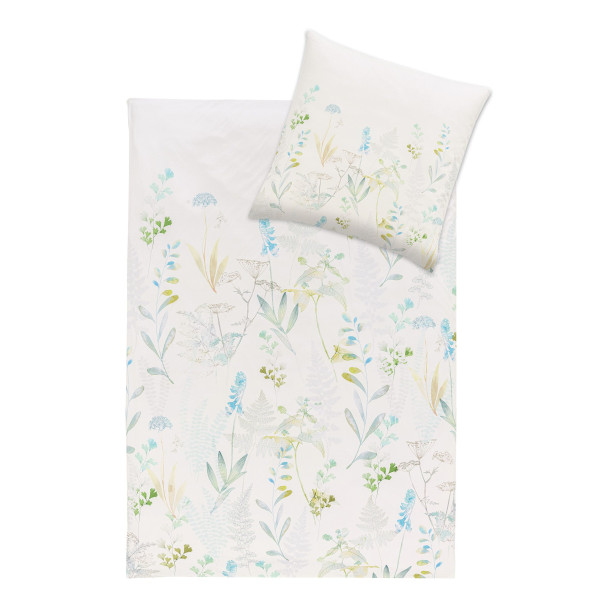 Bettwäsche VISBY Mako-Jersey in mint aus Baumwolle