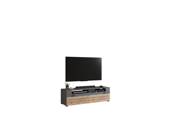 Lowboard FRENO in grau aus MDF furniert