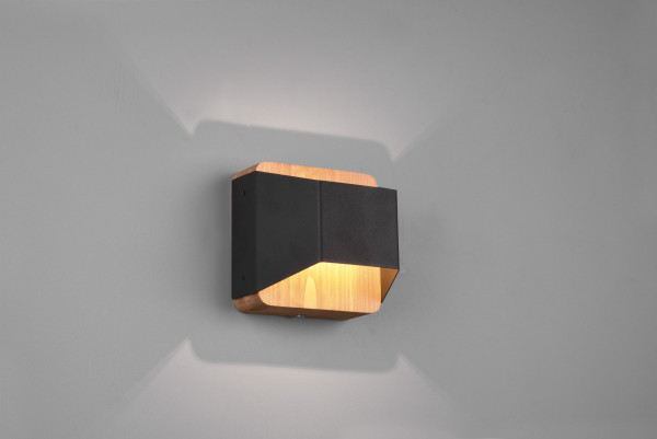 Wandleuchte ARINO in schwarz aus Metall
