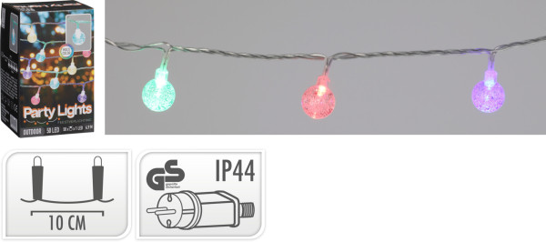 Lichterkette LED VIVA in mehrfarbig aus Materialmix