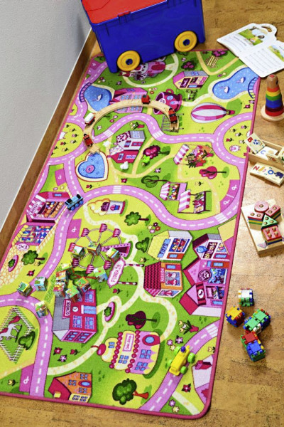 Spielteppich FUNFAIR in mehrfarbig aus Polyacryl