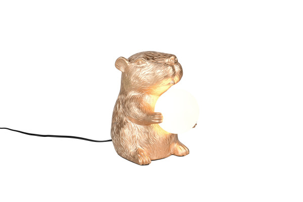 Tischleuchte CAPI gold in goldfarben aus Polyresin