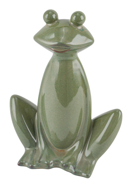 Frosch in grün aus Keramik