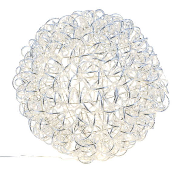 Weihnachtskugel LED in silberfarben aus Aluminium