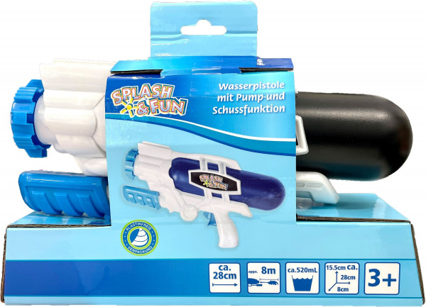 SPLASH&FUN Wasserpistole aus Kunststoff