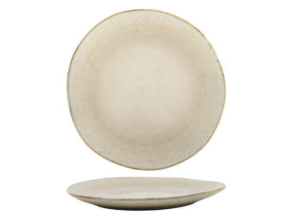 Dessertteller REACTIVE SAHARA in beige aus Steinzeug