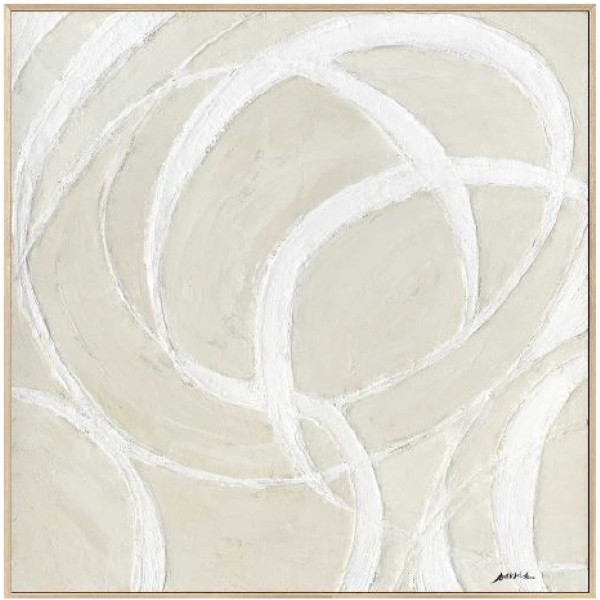 Originalbild CIRCLE LAYERS in weiß aus Materialmix