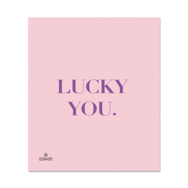 Schwammtuch DESIGN@HOME LUCKY YOU in rose aus Mischgewebe