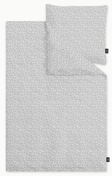 Bettwäsche SANSIBAR Satin in silberfarben aus Baumwolle