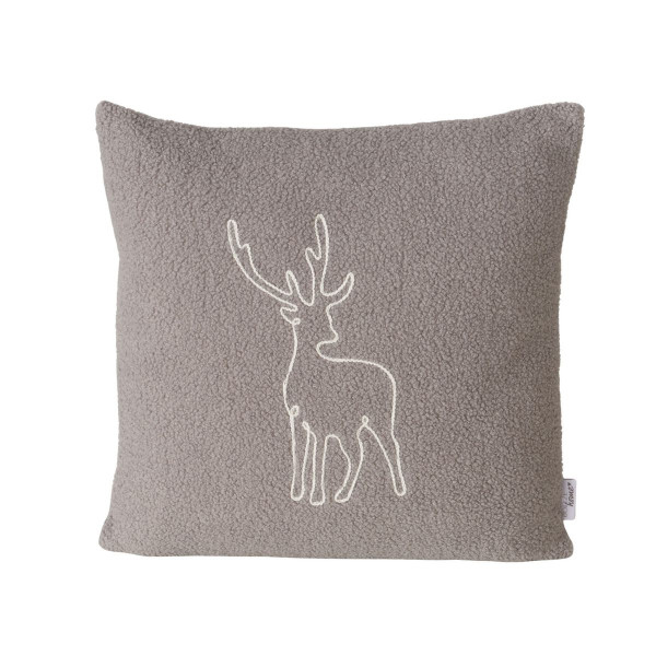 Kissen CASPAR in taupe aus Polyester