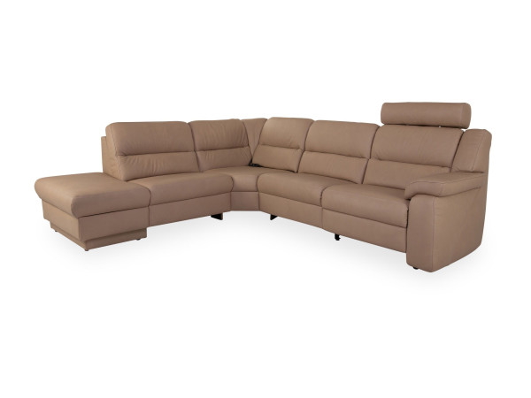 Polsterecke himolla 1112 in creme aus Leder
