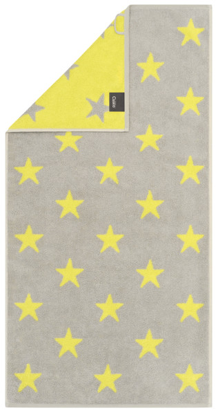 Seiflappen NEW STARS in platinfarben aus Baumwolle