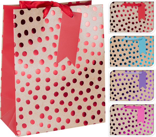 Geschenktasche DOTS in mehrfarbig aus Papier