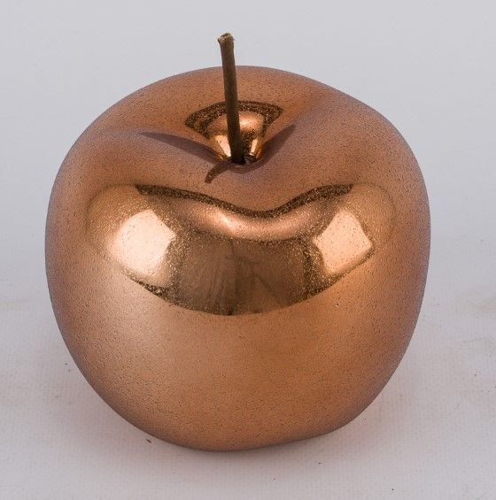 Deko-Apfel in braun aus Keramik