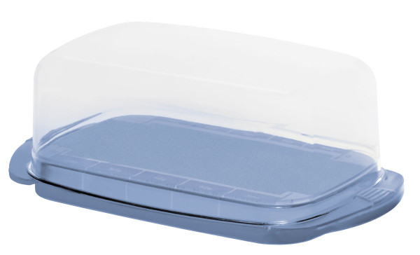 Butterdose FRESH blau in blau aus Kunststoff