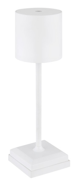 Tischleuchte DIXON in weiß aus Kunststoff