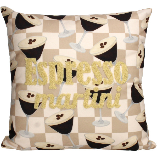 Kissen ESPRESSO in braun aus Polyester