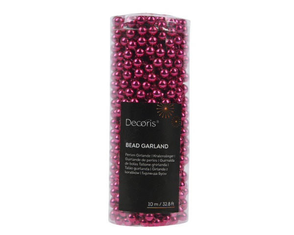 Perlenkette X-MAS pink in pink aus Kunststoff