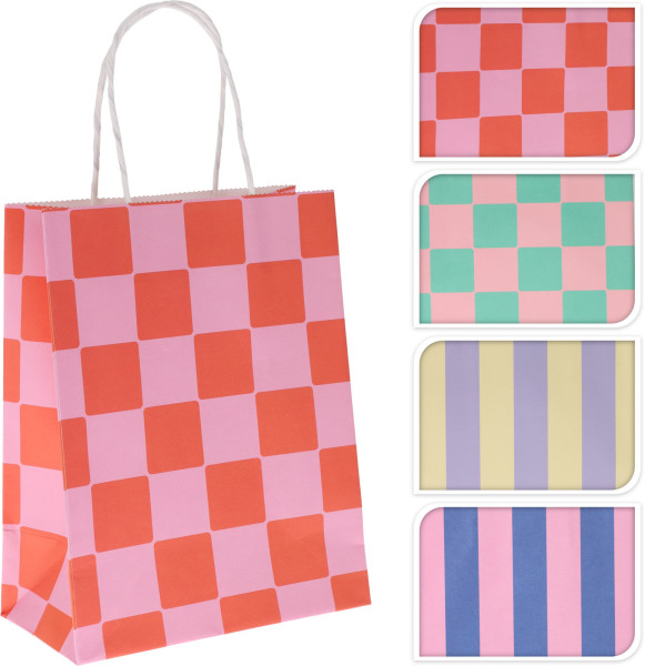 Geschenktasche in mehrfarbig aus Papier