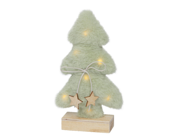 Dekoobjekt LED TREE grün in grün aus Materialmix