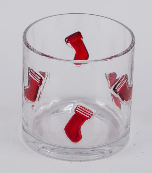 Teelichthalter Socken in klar aus Glas