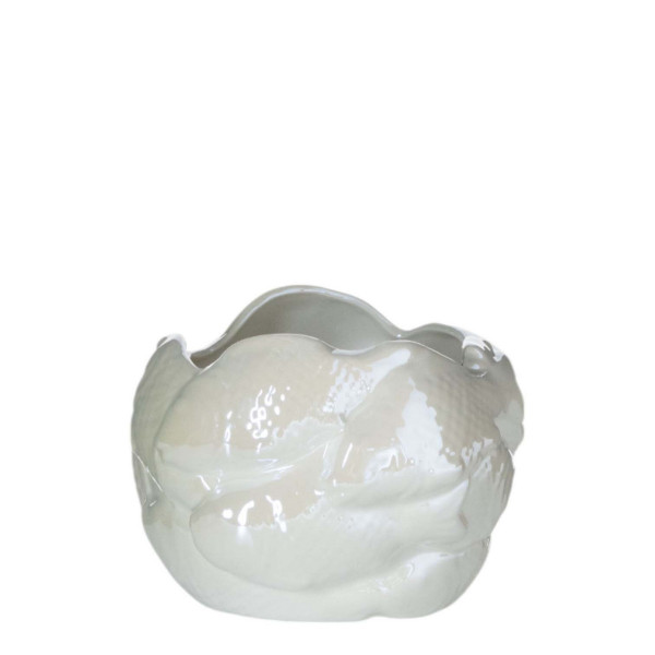 Vase FISCHE in weiß aus Keramik