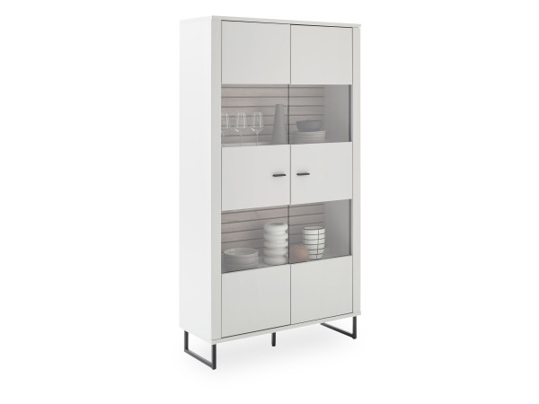 Vitrine MATEO in weiß aus Dekor