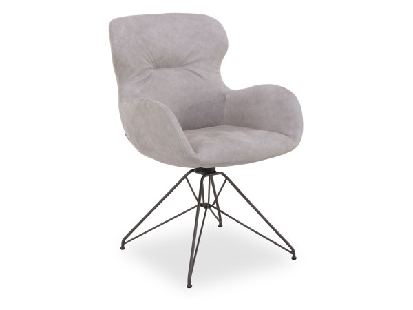 Armlehnstuhl VENJAKOB BENITA in Silver