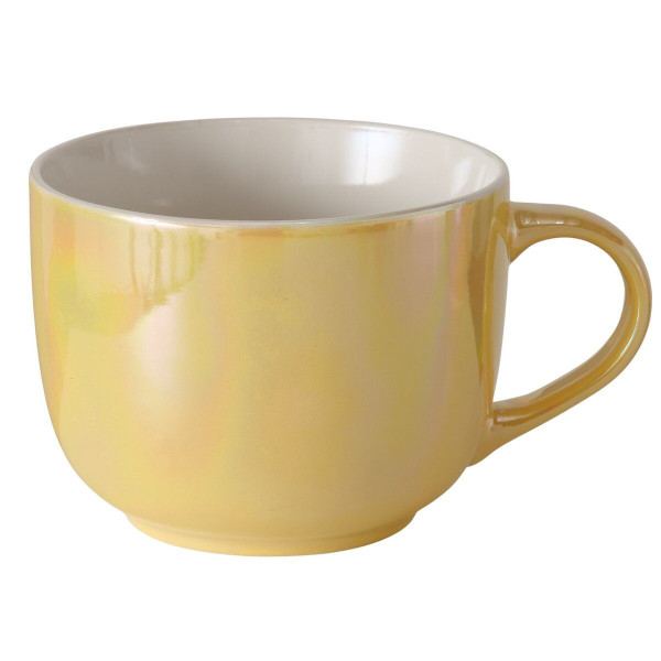 Jumbobecher IRIDESA gelb in gelb aus Bone China