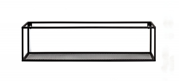 Wandregal Leicester 50 in schwarz aus Metall