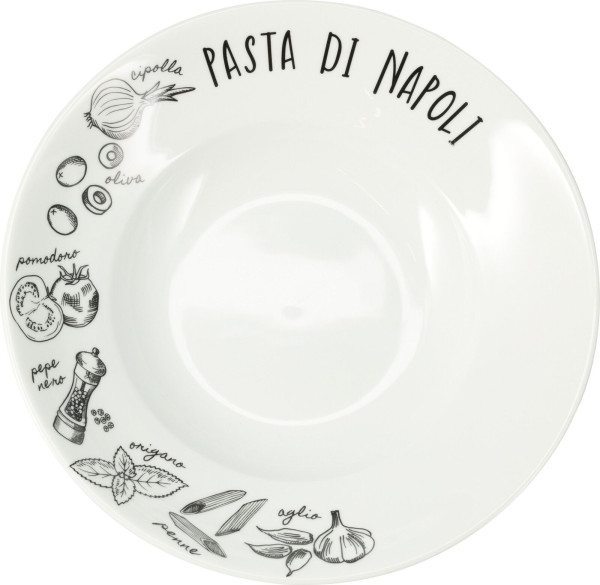 Pastateller NAPOLI in mehrfarbig aus Porzellan