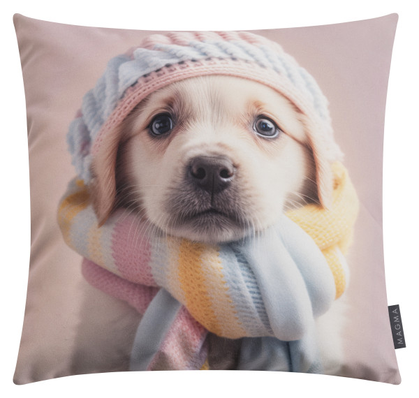 Kissen HUND in mehrfarbig aus Polyester