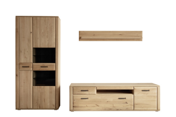 Wohnwand HARPER MEDULIN in Eiche aus Teilmassiv