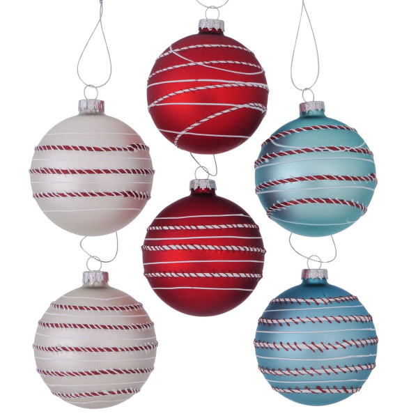 Weihnachtskugel VANEA in mehrfarbig aus Glas