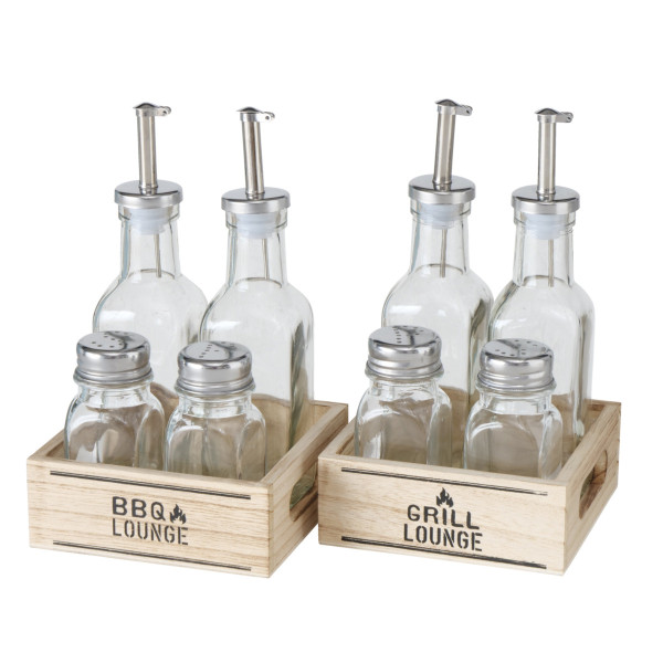 Öl-/Essigflasche CONNY in mehrfarbig aus Materialmix