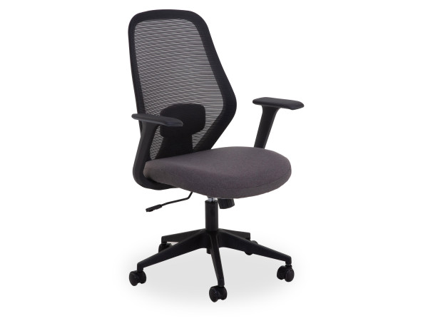 Drehstuhl YOLANDA in schwarz aus Nylon