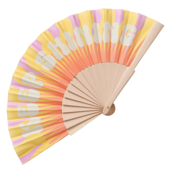 Fächer KEEP SHINING in mehrfarbig aus Materialmix