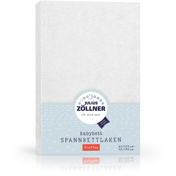 Spannbettlaken ZÖLLNER FROTTEE in weiß aus Baumwolle
