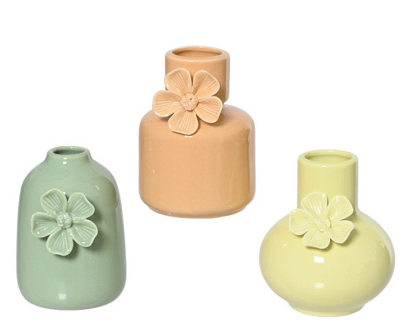 Vase FLOWER in mehrfarbig aus Porzellan