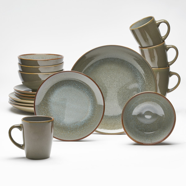 Komplettgeschirr OLBIA LAGO in mehrfarbig aus Steinzeug