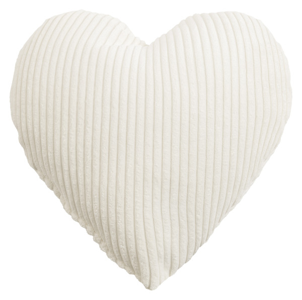Kissen SHARA HERZl elfenbein in elfenbein aus Polyester