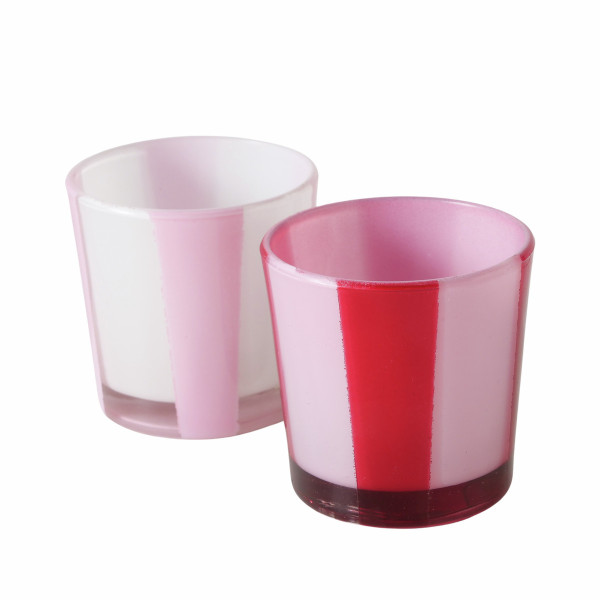 Teelichthalter TISANO in mehrfarbig aus Glas