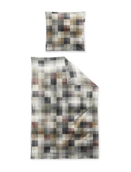 Bettwäsche WAVE Satin in natur aus Baumwolle