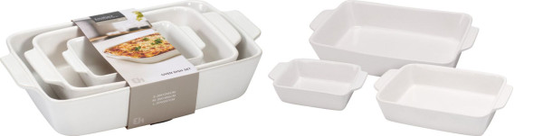 Auflaufformen-Set BIANCO in weiß aus Steinzeug